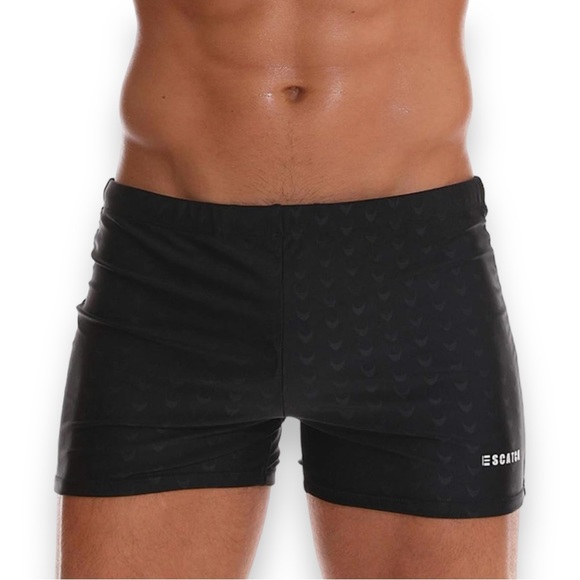 NEW EScatch Black Mens Swim Boxer Shorts with Removable Padding Size US Medium - Picture 4 of 11